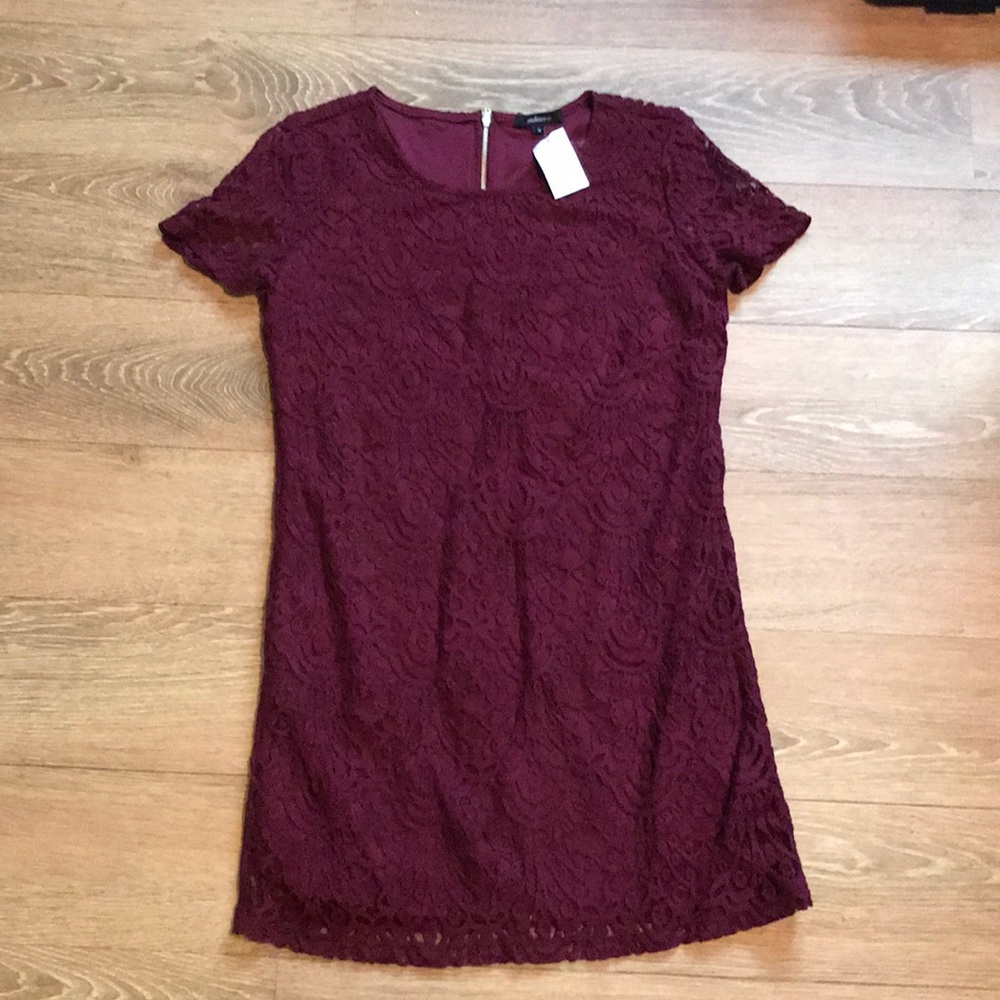 Maroon Lace Dress